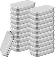 SHEUTSAN 60 PCS Metal Slide Top Tin Containers, 2.36 x 1.33 x 0.43 Inch Metal Rectangular Sliding Li