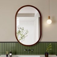 [Discount] High-End Vintage Bathroom Mirror Wall-Mounted Self-Adhesive Washroom Vanity Mirror R Irre