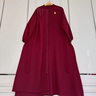 JUDITH DRESS | Gamis LD 110cm Wanita  Payet Mutiara Crinkle Airflow Lembut Nyaman Tebal Muslim