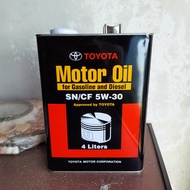 Toyota Genuine Motor Oil Fully Synthetic 5W-30 4 Liters