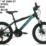 Sepeda anak gunung atau mtb 20 inc aviator rem cakram 24 speed ada shockbreaker