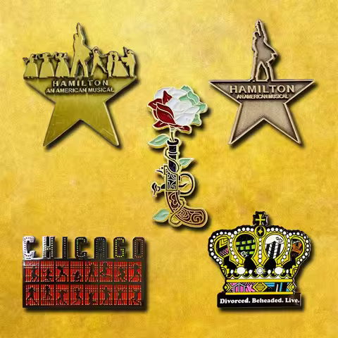 Musical perimeter badge brooch Broadway Hamiltons-six queens SIX Chicago pin