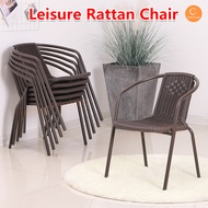 ✅SG Ready Stocks✅ JOMO Outdoor Chairs Stackable Rattan Chair Balcony Leisure Water-Resistant Ergonom