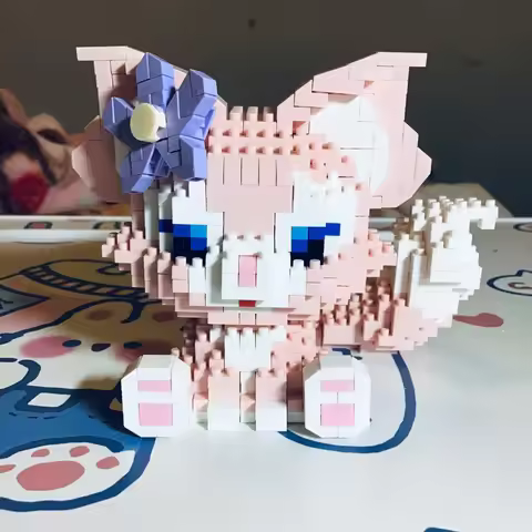 Disney LinaBell Stitch Building Blocks Anime Cartoon Mini Action Children's Figures Blocks Bricks As