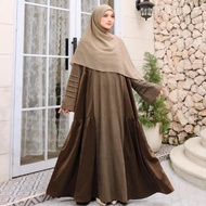 LaLouisa Shanika Abaya set Zipper Khimar Abaya Set Hijab