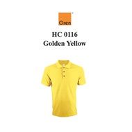 Oren Sport HC0116 Golden Yellow NTMY.os Honey Comb Polo Tee Short Sleeve Adult Cotton Unisex Collare