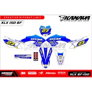 Decal STICKER KLX BF 150 / DECAL CUSTOMKLX BF / DECAL KLX BF FREE NAME AND NUMBER-KNY-B05