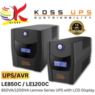 KOSS LE-850C 850VA  / LE-1200C 1200VA / LE-3000C 3000VA LENNOX SERIES UPS AVR , LCD DISPLAY*UNINTERR
