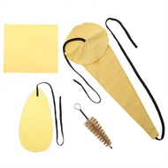 Megasale!! 4 PCs Saxophone Cleaning Cloth Kit Including 3 Cleaning Cloth Mouthpiece Brush Woodwind Instruments Cleaning