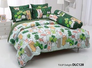 Tulip x หมาจ๋า รุ่น Tulip Delight ผ้าปูที่นอน ไม่รวม ผ้านวม หมาจ๋า ลิขสิทธิ์แท้ ทิวลิป ดีไลท์