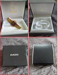 1960年代停產庫存美品（全部原裝-庫存品)左！古董雕花RADO,包金手上鍊機械錶