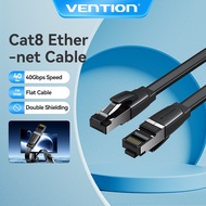 Vention Cat8 Shielded Flat Ethernet Cable 40Gbps High-Speed 10G Network Patch Cable for Router/Switc
