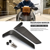 New Motorcycle Accessories Mirrors Black Wind Wing Adjustable Rotating Rearview Mirror For BMW CE04 