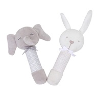 . RATTLE STICK BUNNY ELEPHANT | Baby teether baby hand stick rattle stick toy | Baby hand toys | Rat