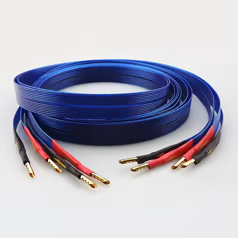 Blue Heaven speaker cable Silver-plated OFC loudspeaker wire Flat hifi audio cable audiophile cable 