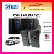 Toyota Vellfire Alphard USB Port ZG SC Pilot Seat Usb LED AGH30 2015-2021 rear seat usb charging por