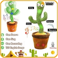 BHYJGD Funny Plush Talking Toy For Kids Shake Funny Gift Dancing Cactus Plush Toy Electronic Singing