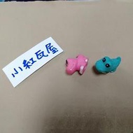 小紅瓦屋.二手橡皮迷你小鱷魚公仔娃娃1.7公分(養魚水族缸用品)