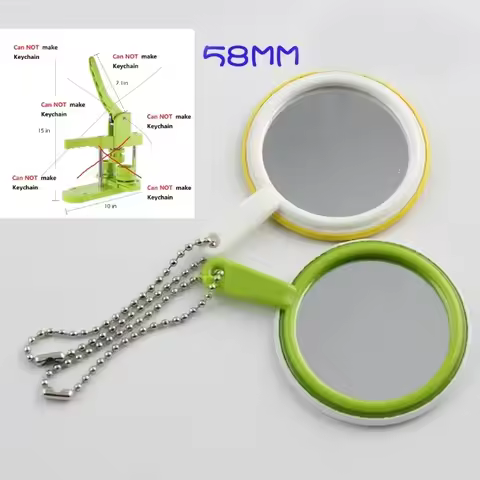 58mm Keychain Mirror Button Badge Blank Material DIY Button Badge Material Mirrior badges keychain 1