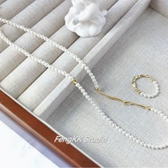 14k Necklace Lava Branch Design Pearl Necklace Adjustable Temperament Gentle Retro Necklace Fashion 