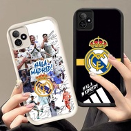 GK-76 Real Madrid logo Black and white silicone Casing for Realme Narzo Note C53 60 N61 C61 GT 50 6 