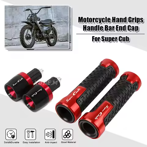For Super Cub C70 90 110 C125 CT125 Motorcycle Handlebar Grips Aluminum Rubber Hand Thruster Grips H