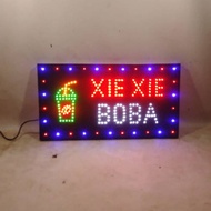 Xie Xie boba led sign light writing + beautiful cup