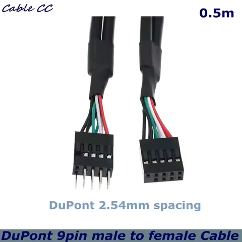 USB Header Extension Cable, USB Motherboard Cable, USB Header 9/10 Pin Male to Female Header Extende