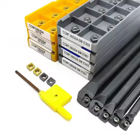 SCLCR06 95° Spiral Turning Tools S06K S07K S08K S10K S12M CNC Insert CCMT060204 VP15TF UE6020 US735 