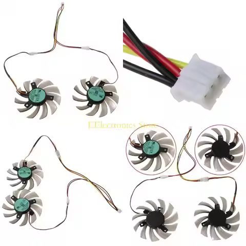 B03C 75mm T128010SM 3Pin Cooling Fan for GTX 460 465 560 Ti 580 650 750Ti GT440 GT610 GT730 Graphics