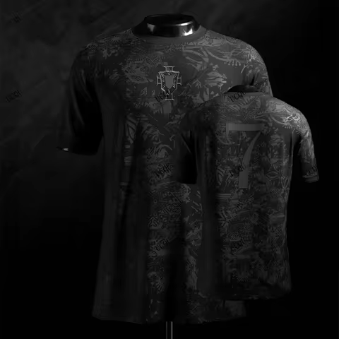 CR7 Ronaldo #7 Black Special Edition Kit 2026 Brand New Siu Football T-Shirt Classic Moments 3D Prin