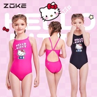 Hello Kitty Swimsuits For Kids Girl Quick-Drying Breathable Training Swimsuit ZOKE Swimming Outfit F