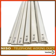 NISO Cable Duct TC-2 TC-4 TC-6 WHITE PVC Double Tape Cable Protector - Decorative Cable Tidying