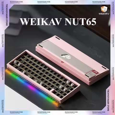 WEIKAV NUT65 Mechanical Keyboard Kits 68% Layout Aluminium Alloy Custom Wireless Tri-Mode Gaming Key