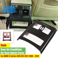 Car Interior Rear Air Vent Outlet Carbon Fiber Texture Cover Decoration for BMW 3 Series E90/E91/E92/E93 2005-2012
