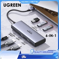 UGREEN 6 in 1 USB C Hub Gigabit Ethernet Adapter with 4K HDTV, 100W PD Charging（CM498-15769/CM512-15