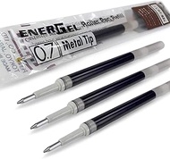 4 x PENTEL Energel 0.7mm Refill Metal Tip LR7 - Fits Energel Xm, BL77/BL57/BL37 - Brown