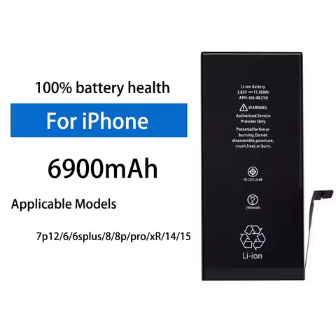 6900mAh Super High Capacity Rechargeable Battery For Apple iPhone 6 6S Plus 7P 8 8P X XR 11 12 Pro 1