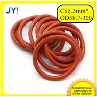 Red silicone O-ring sealing ring CS5.3mm*ID38.7-300mm waterproof ring high temperature resistant sea
