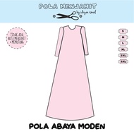 POLA ABAYA MODEN | POLA JUBAH MUSLIMAH | POLA DRESS MUSLIMAH | POLA BAJU | POLA MENJAHIT