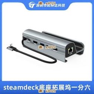 steamdeck底座拓展塢鋁合金外殼一拖六口充電HDMI擴展千兆網口
