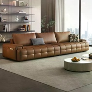 Tax Included Italian Sofa Light Luxury Lawrence Genuine Leather Sofa High-End Inline Sofa Genuine Le