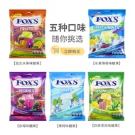 Indonesia Imported FOX ''S Crystal Candy FOX FOX Bag 90g Assorted Fruit Hard Candy foxs Fruit Candy