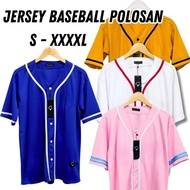 Plain Baseball Jersey for Men and Women, dryfit Material, SML 2XL 3XL 5XL - Plain Baseball Jersey - 