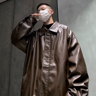 Retro Lapels Leather Jacket For Men High Quality Double Layer Jacket For Men Riding Jacket For Men M