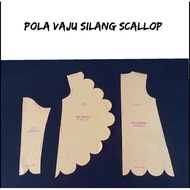 POLA BAJU KURUNG MODEN SCALLOP 1.0 KANAK2