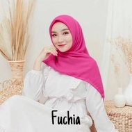 Fashion Official Hijab Polos BELLA SQUARE Hijab Jilbab Bela Fuchia Premium.