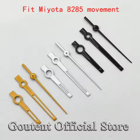 Goutent new suitable for Miyota 8285 movement black/white/yellow watch hands Green luminous