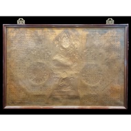 Handwritten Copper yantra Phra Phrom and Phra Phathan Buddha Lp Rith Wat chon prathan B.E. 2545-2547