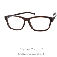 近全新 德國柏林ic! berlin無螺絲超輕薄鋼片 眼鏡架 鏡框 類玳瑁黑 Matte Havana/Black